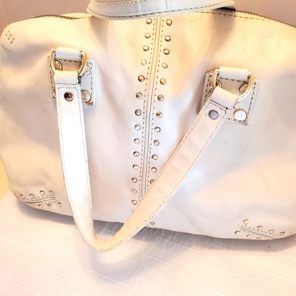 Michael Kors Elegant White Studded Women's Bag - Picture 1 of 11